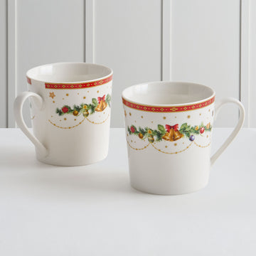 BELLS Set 2 căni, porțelan, 360ml de la Mobexpert