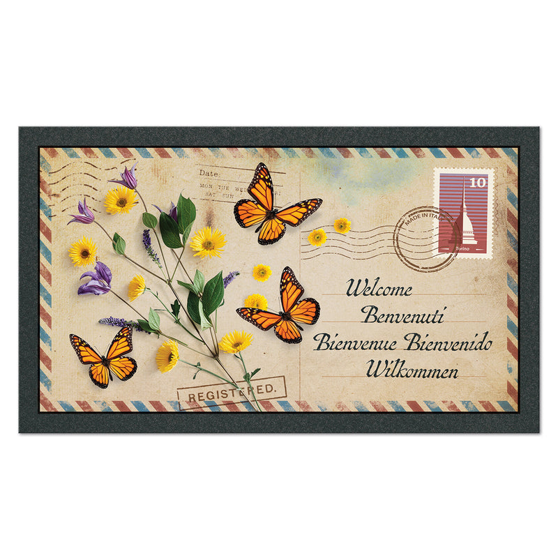 CARTOLINA FARFALLE Covoraș intrare, 40x68cm