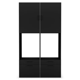WASH&STORE Set mobilier baie, 2 dulapuri depozitat mașina spălat/uscător și 2 dulapuri suspendate