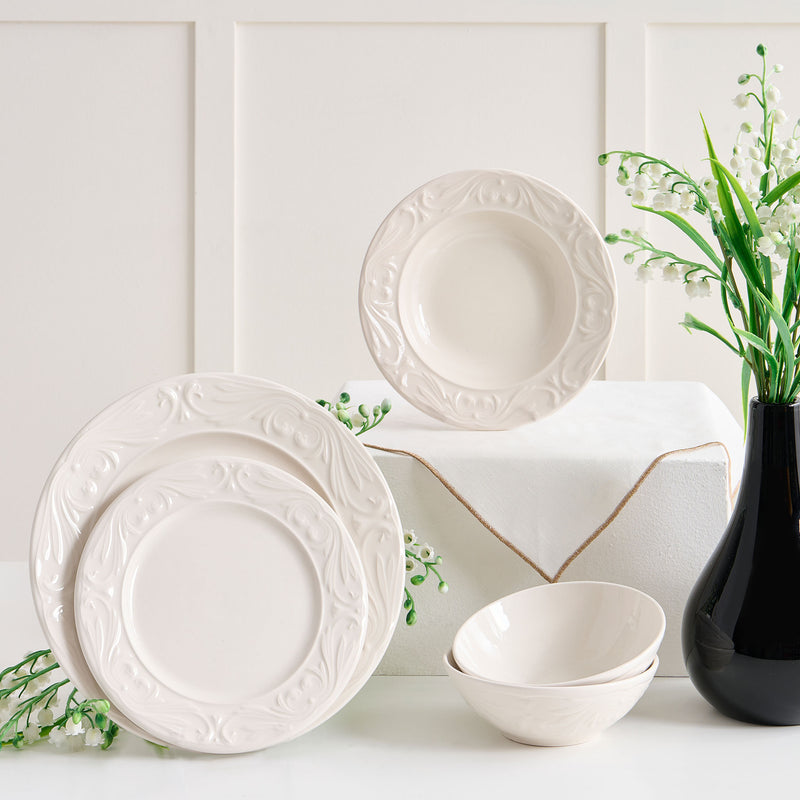 LISSA Set veselă, ceramică, 24 piese