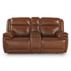 CRAWFORD Canapea 2 locuri, 2 reclinere electrice, consolă depozitare, piele