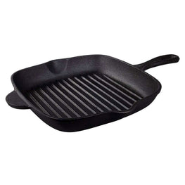 BLACK Tigaie grill, fontă, L.27cm
