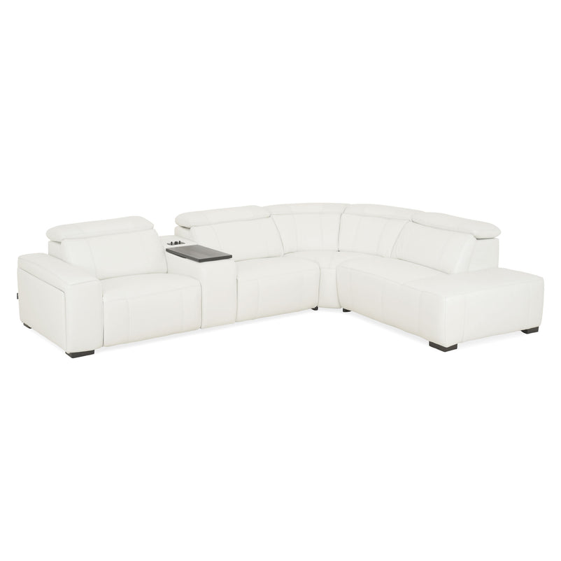 CINECITTA Colțar șezlong stânga/dreapta, 2 reclinere electrice, mecanism tetieră, USB, sistem sunet, piele