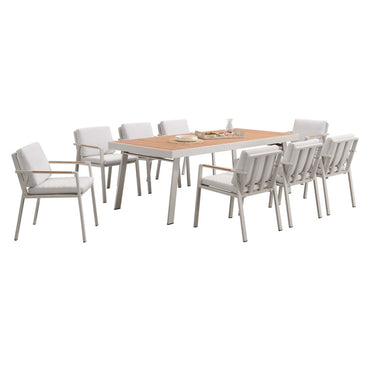 NOFI Set mobilier terasă/grădină, 8 scaune și masă