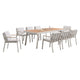 NOFI Set mobilier terasă/grădină, 8 scaune și masă