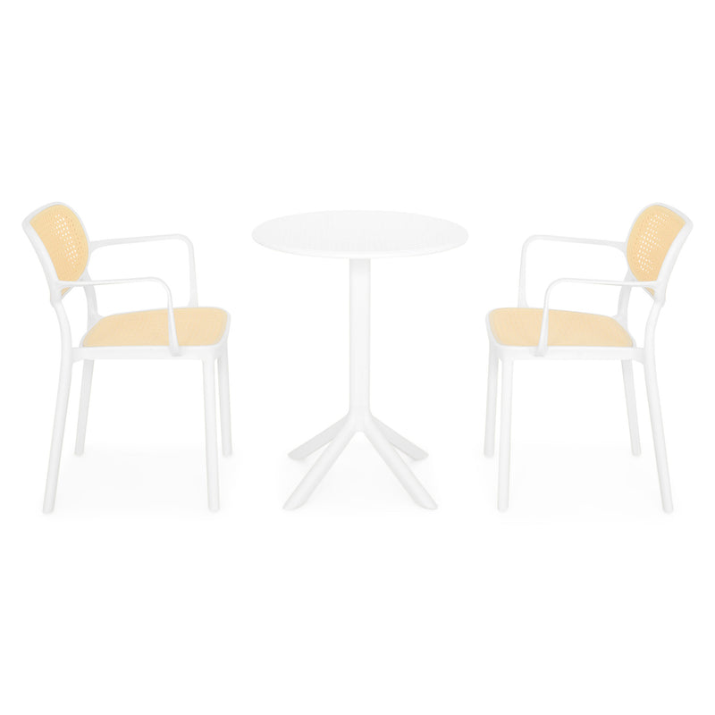 CIRCLE/ALIVIO Set mobilier terasă/grădină, 2 scaune și masă