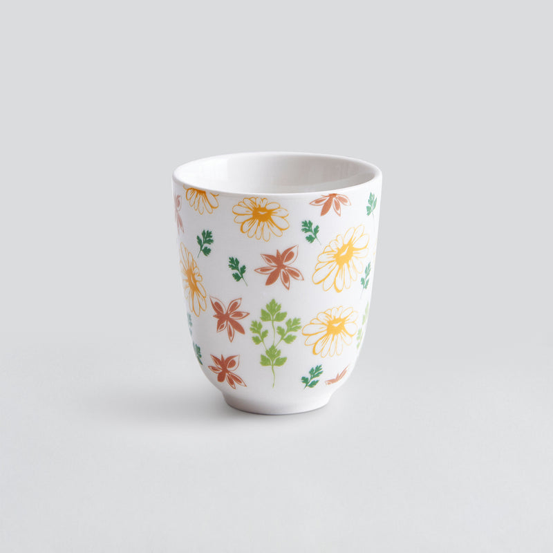 FLOWER Set 6 cești pentru ceai, porțelan, 250ml