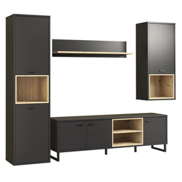 GRAY Comodă TV, LED inclus