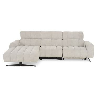 WELBY Colțar, recliner electric, șezlong stânga/dreapta, mecanism tetiere, stofă