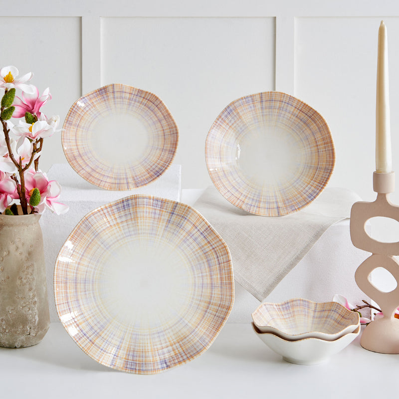 SHELL Set veselă 24 piese, porțelan