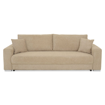 ANTONY Canapea extensibilă, 3 locuri, ladă depozitare, stofă