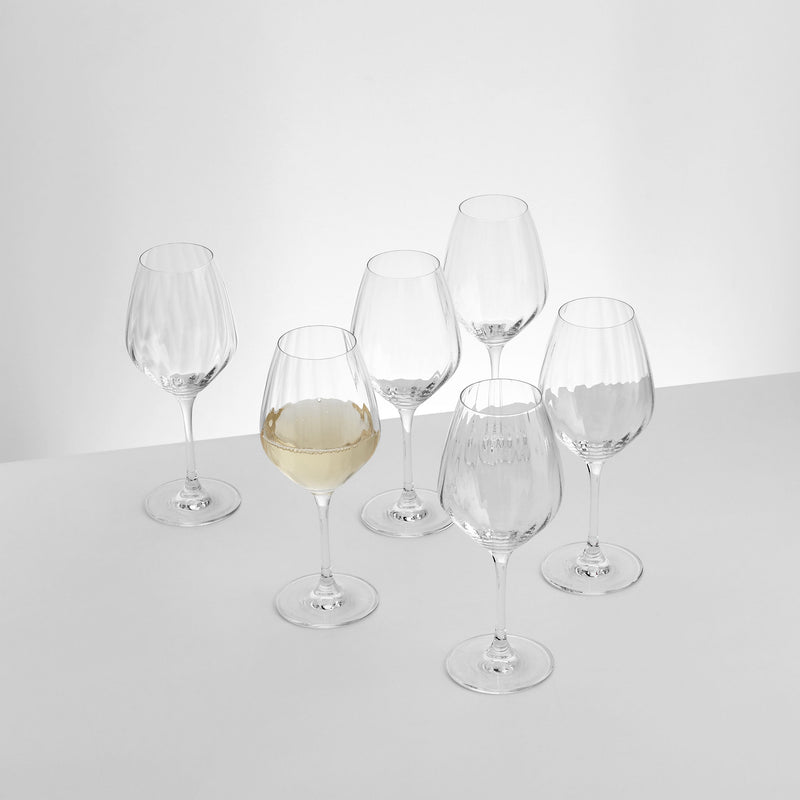 OPTICAL Set 6 pahare vin alb, 360ml