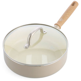 NORDIC Cratiță cu mâner și capac, aluminiu, D.24cm