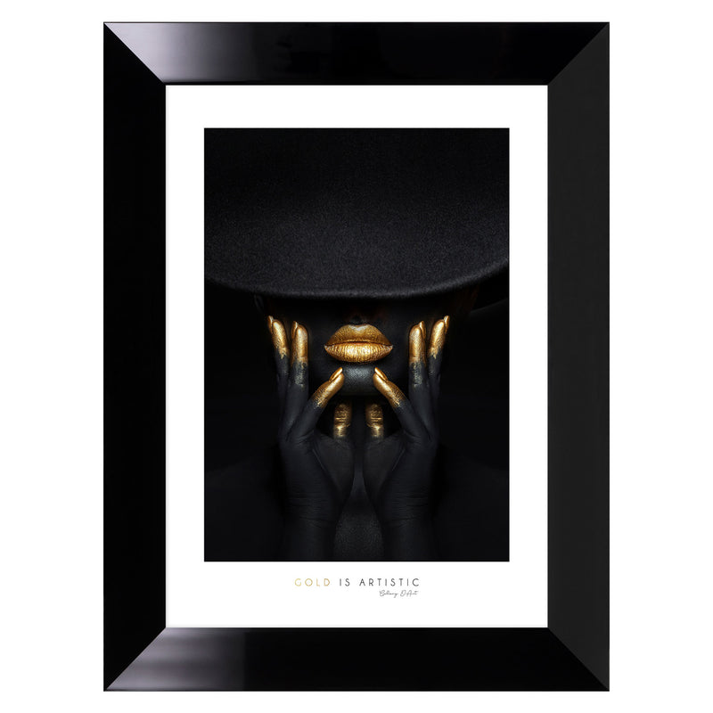 GOLDEN LIPS Tablou