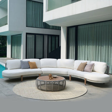 CIRCLE Set mobilier terasă/grăină, 2 canapele cu 1 braț, 1 canapea fără brațe, măsuță de la Mobexpert