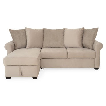 EVELYN Colțar extensibil cu șezlong stânga/dreapta, stofă