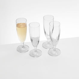 PRIMA LUMI Set 4 pahare șampanie, sticlă, 160ml