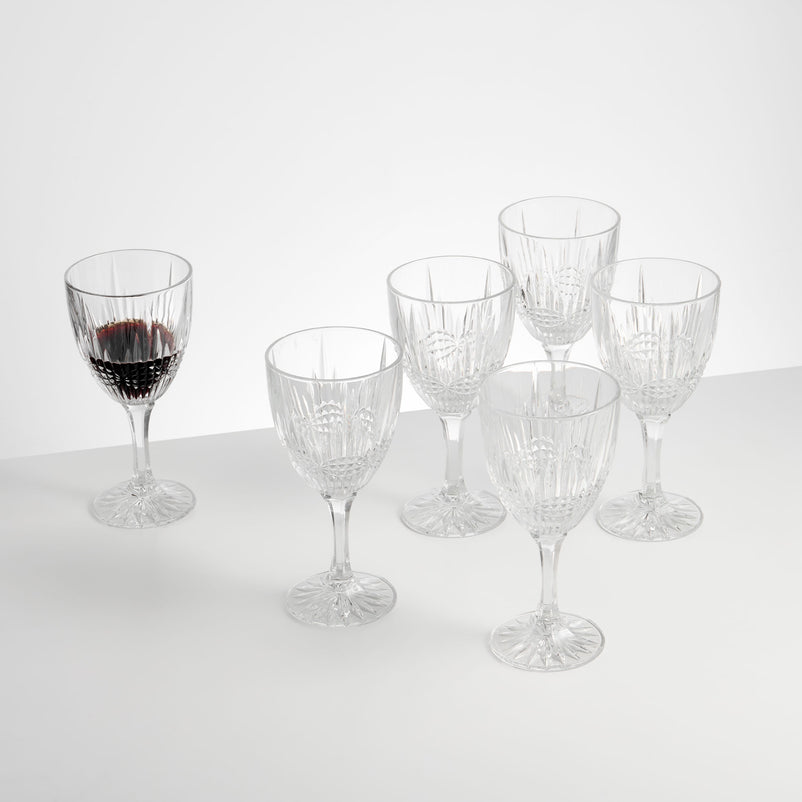 VIBES Set 6 pahare vin roșu, cristal, 380ml