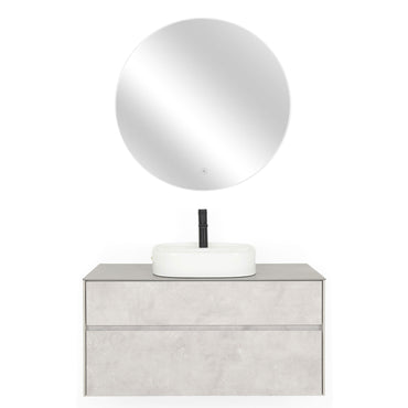 LAMINA Set mobilier baie, mască lavoar, top, oglindă LED, lavoar