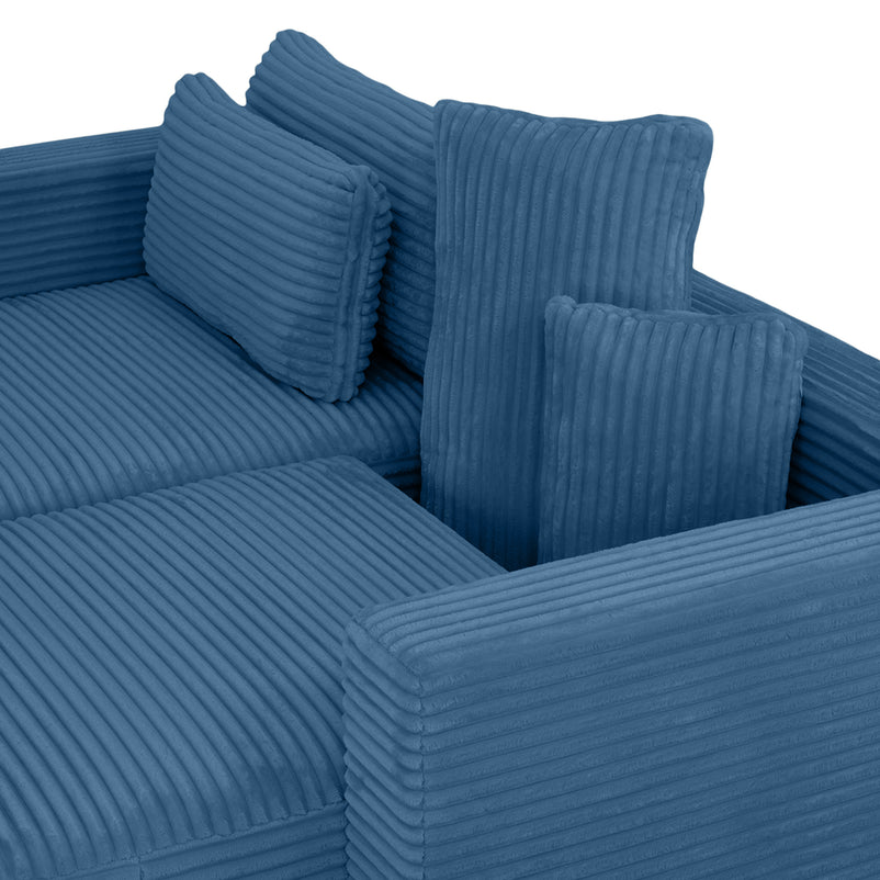 ERDING Colțar extensibil, șezlong stânga/dreapta, ladă depozitare inclusă, stofă