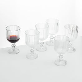 LINES Set 6 pahare vin, sticlă, 300ml