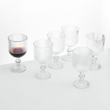 LINES Set 6 pahare vin, sticlă, 300ml