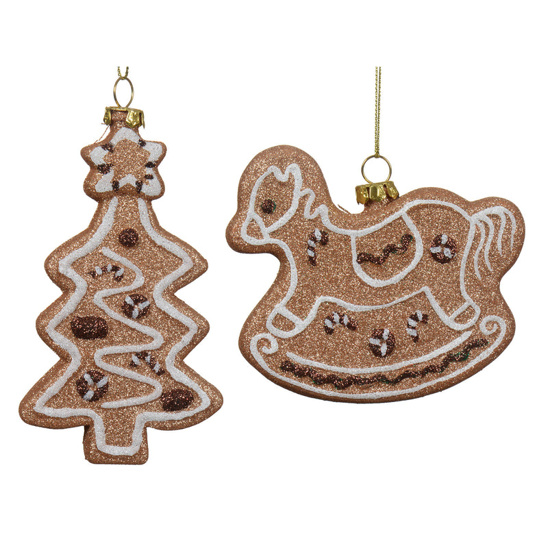 GINGERBREAD Set 2 decorațiuni brad