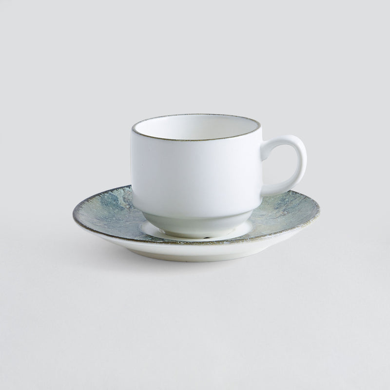 SIENA Set ceșcuță și farfurioară, porțelan, 210ml