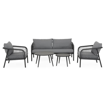 TIVOLI Set mobilier terasă/gădină, canapea, 2 fotolii și 2 măsuțe