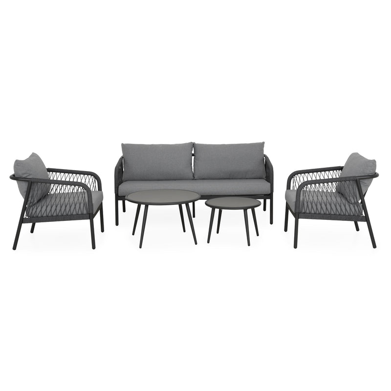 TIVOLI Set mobilier terasă/gădină, canapea, 2 fotolii și 2 măsuțe