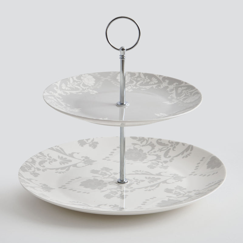 TIFFANY Platou supraetajat, porțelan, D.20/26cm