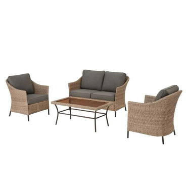 LIAM Set mobilier terasă/grădină, 2 fotolii, canapea și măsuță