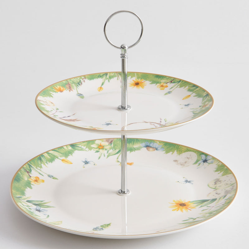 PRIMAVERA Platou supraetajat, porțelan, D.20/26cm