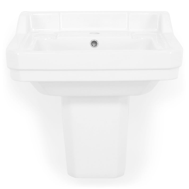 NALA Lavoar suspendat cu semi-piedestal, ceramică
