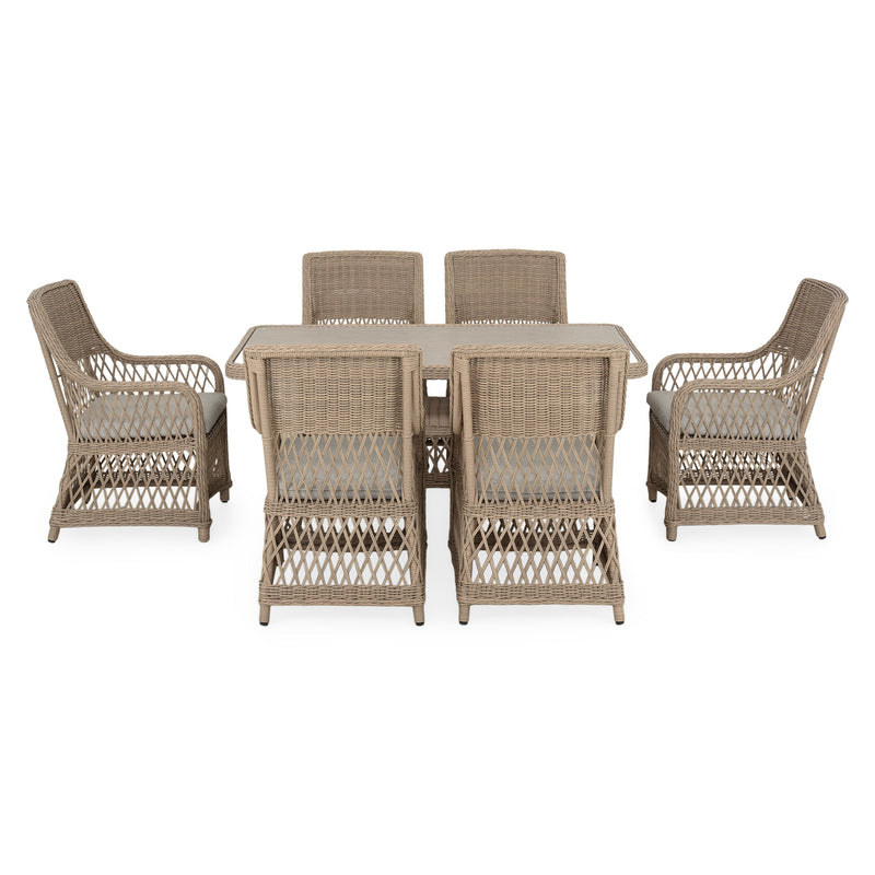 COSETTE Set mobilier terasă/grădină, 6 scaune și masă