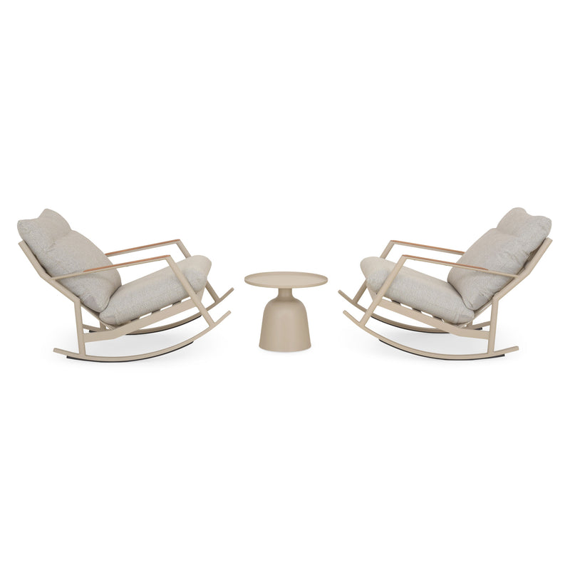 PALMAS Set mobilier terasă/grădină, 2 balansoare și măsuță