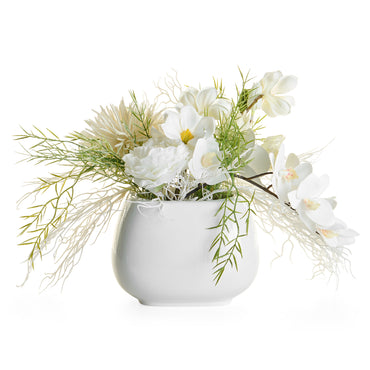 WHITE VERA Aranjament flori artificiale