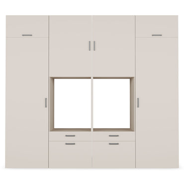 WASH&STORE Set mobilier baie, 8 piese dulapuri baie mașina spălat/uscător