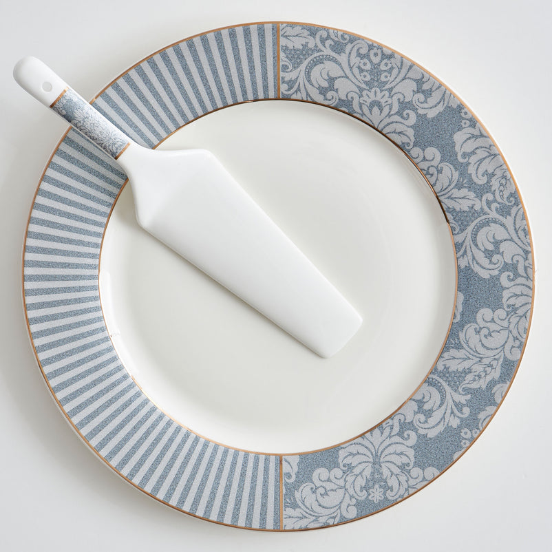 DAMASK Set platou cu paletă tort, porțelan