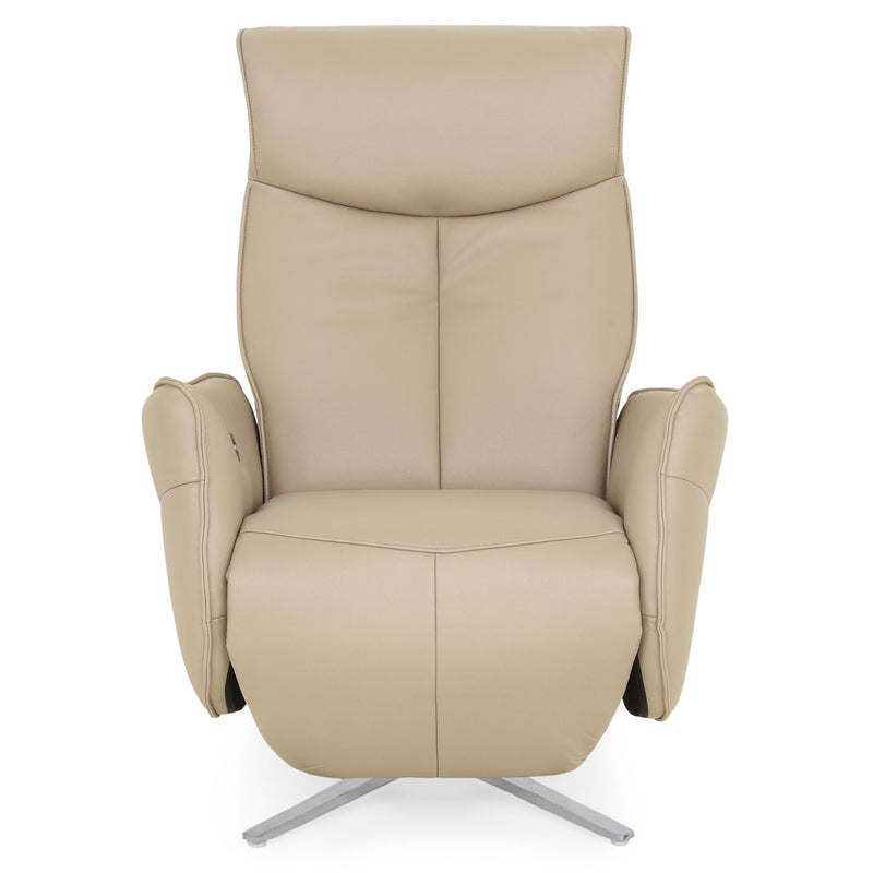 ADLER Fotoliu rotativ cu recliner electric, stofă