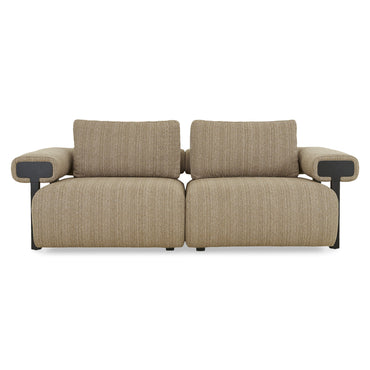 LYMAN Canapea 3 locuri, 3 perne decorative incluse, stofă