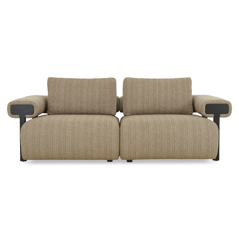 LYMAN Canapea 3 locuri, 3 perne decorative incluse, stofă