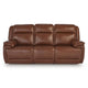 CRAWFORD Canapea 3 locuri, 2 reclinere electrice, piele