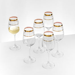 NESTON Set 6 pahare vin alb, sticlă, 340ml