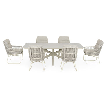 PERUGIA/ARICA Set mobilier terasă/grădină, 6 scaune și masă