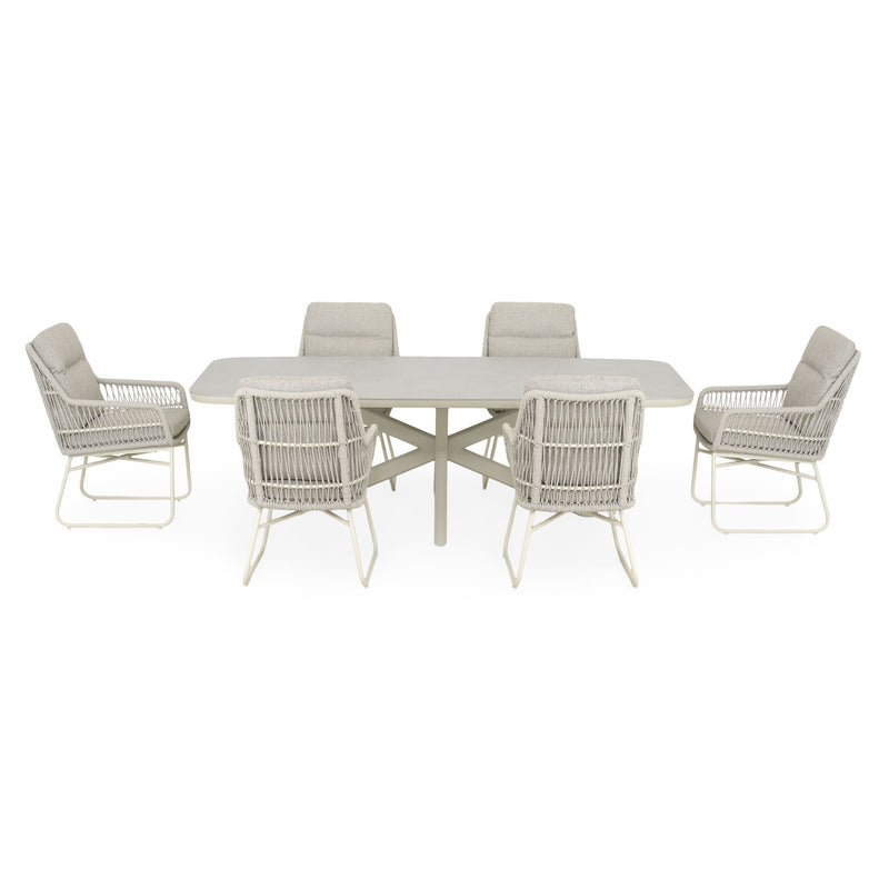 PERUGIA/ARICA Set mobilier terasă/grădină, 6 scaune și masă