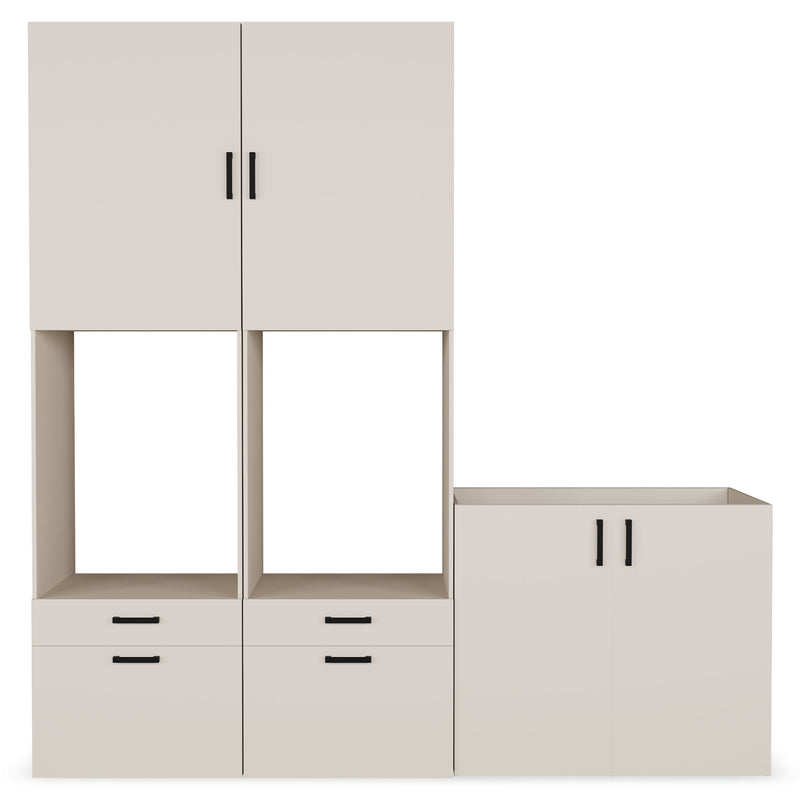 WASH&STORE Set mobilier baie, 5 piese dulapuri baie mașină spălat/uscător