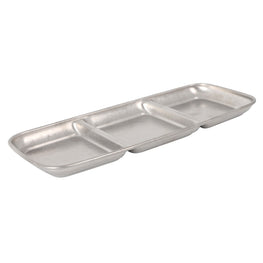 VINTAGE Platou servire, inox, L.22.5cm