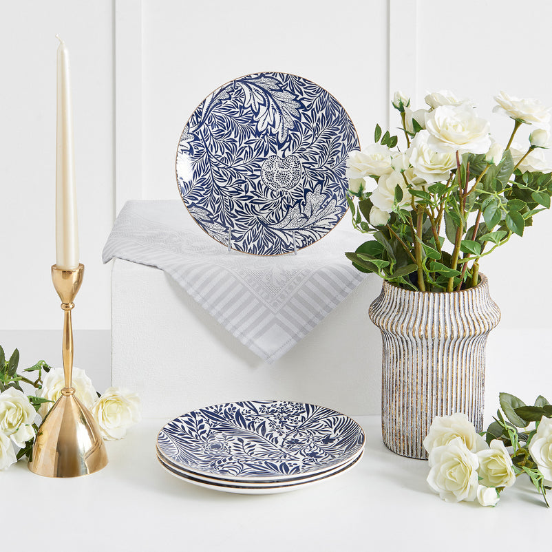 INDIGO Set 4 farfurii desert, porțelan, D.20cm