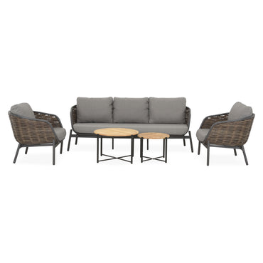BARI/ROCHELLE Set mobilier terasă/grădină, canapea, 2 fotolii, 2 măsuțe